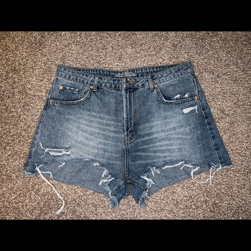 Used Wild Fable Distressed Denim Shorts in Size 14